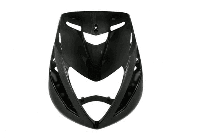 366340a front shield black metal piaggio zip 50 2t lc sp 2001-14