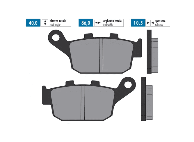 P174.2073 Pastiglie freno Polini sinterizzato Peugeot SV 250, COD: P174.2073