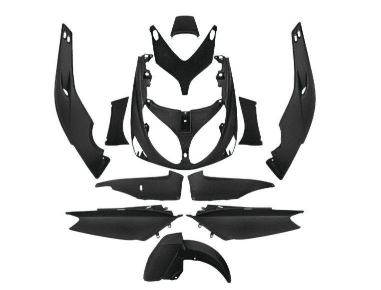 A363000 Kit carena 12 pezzi nero satin Yamaha Tmax 500 2001 - 2007, COD: A363000