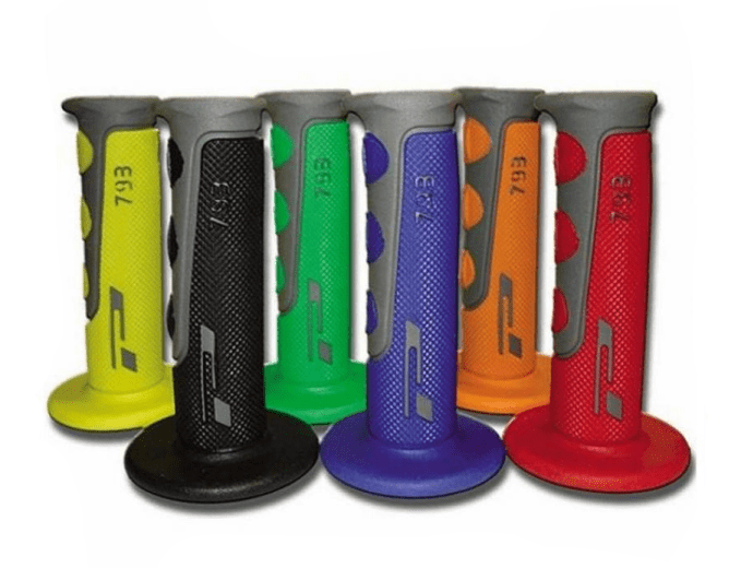 405401555 pair of progrip 793-288 mx grips, grey / red