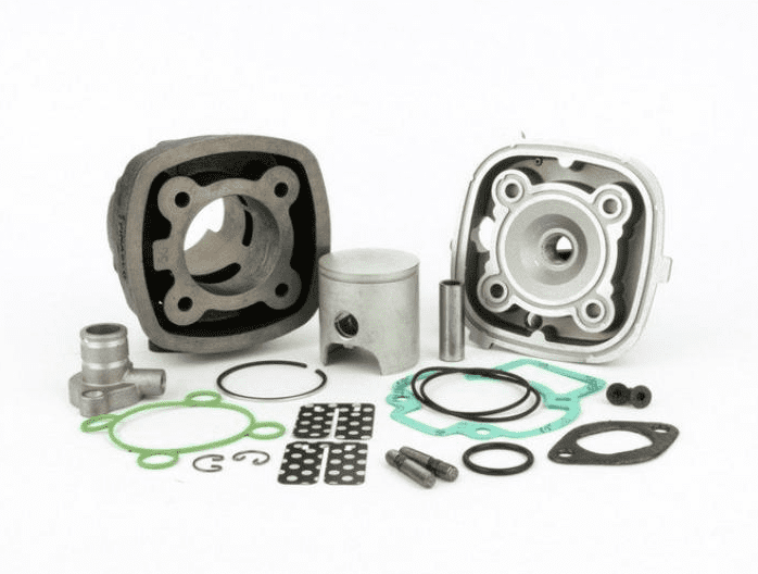 10041402 gruppo termico pinasco tforce 70cc d.47 aprilia sr 50 2004 / piaggio carburatore sp.12 ghisa - lc h2o monofascia