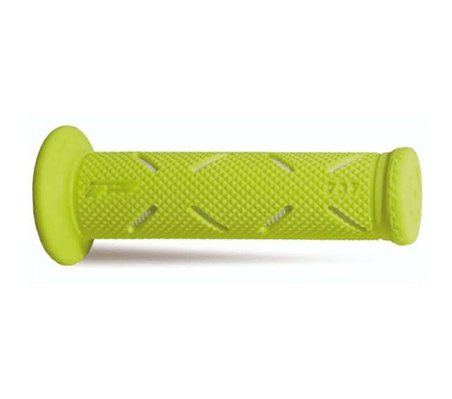 405402360 pair of progrip 717-oe-244 road grips, white/fluorescent yellow, double density, with hole