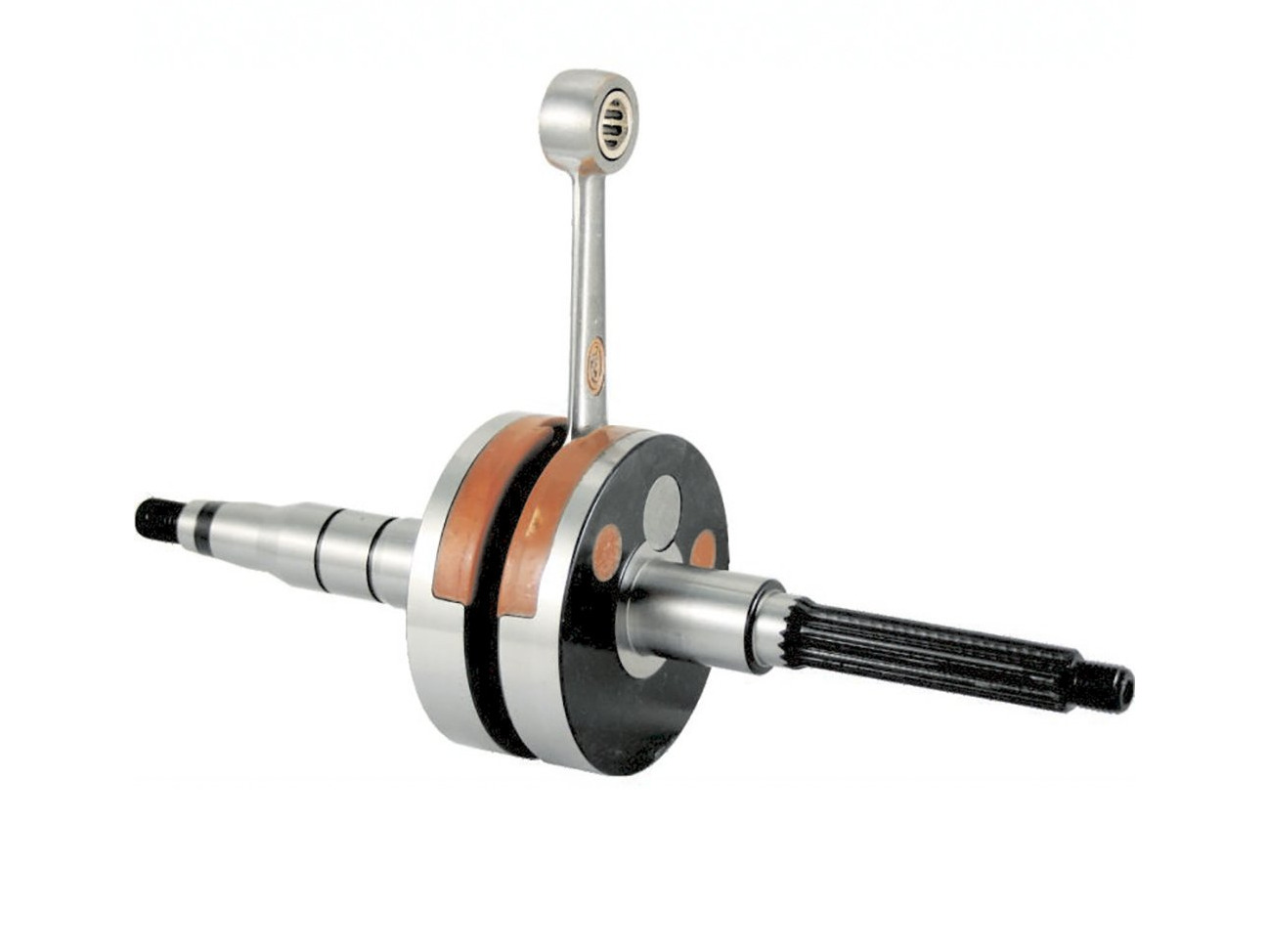 100030031 crankshaft rms racing minarelli horizontal 2t 50cc - nylon insert. pin d. 10 mm