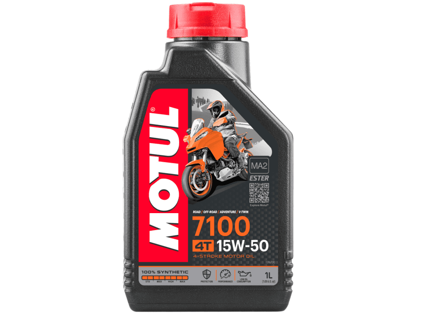 104298 1 litre motul 7100 4t 15w50 100% synthetic oil for 4t engines