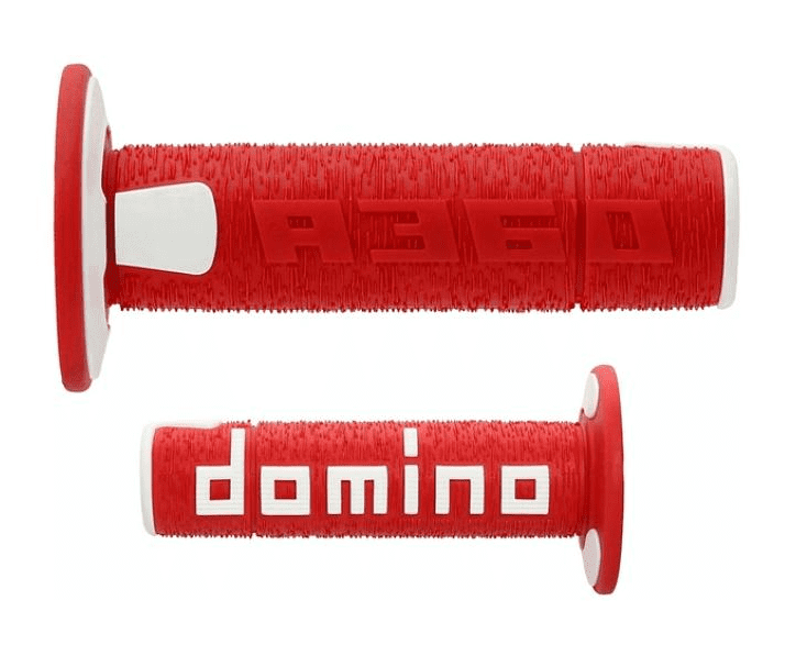 a36041c4246a7-0 pair of red/white domino off-road grips