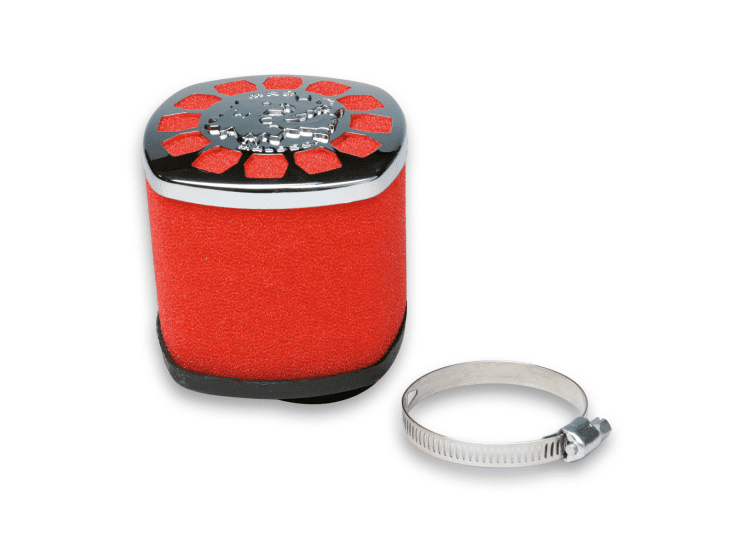 0411451 red filter e14 air filter with d.35.5 straight for phva 12÷17.5 - phbn 17.5 carburetors