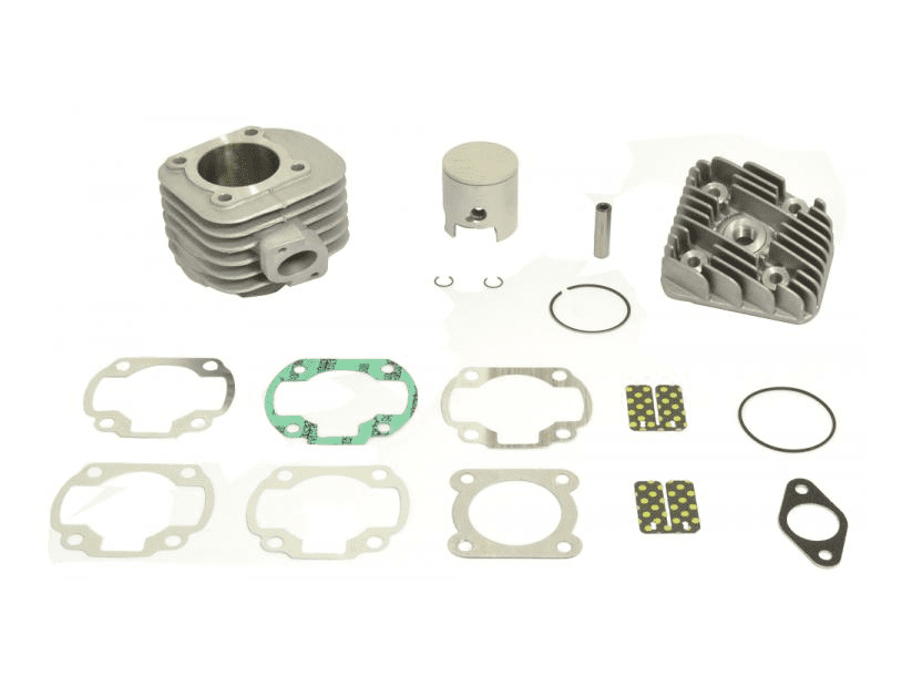 081000/1 athena racing 70cc cylinder kit d.47.6 minarelli horizontal ac air sp.12 aluminium exhaust crosspiece