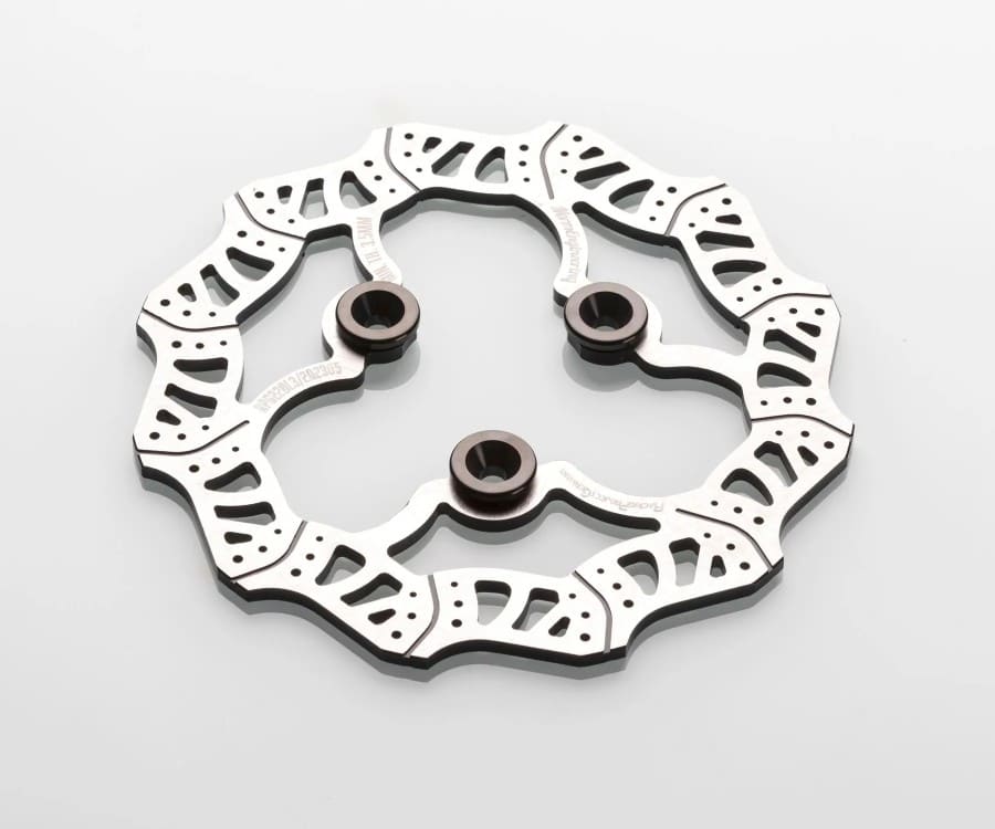 Disco freno 220mm RPG Competition CNC, flottante per Yamaha Jog / Aerox - nottolini nero - viti M8