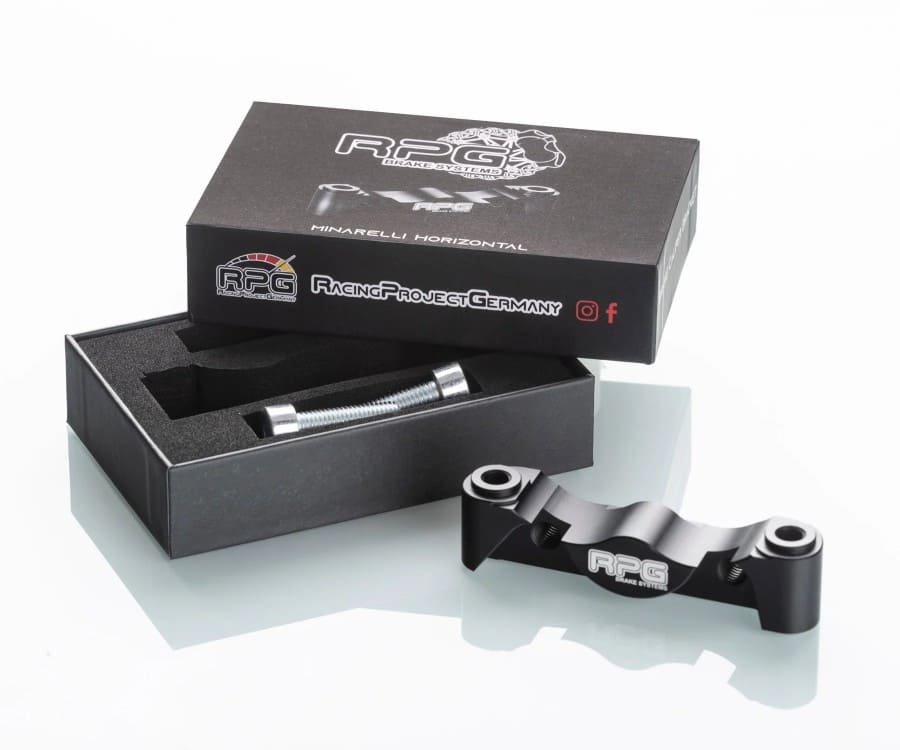 Adattatore pinza freno RPG per pinza freno a 4 pistoncini ruota posteriore Minarelli orizzontale