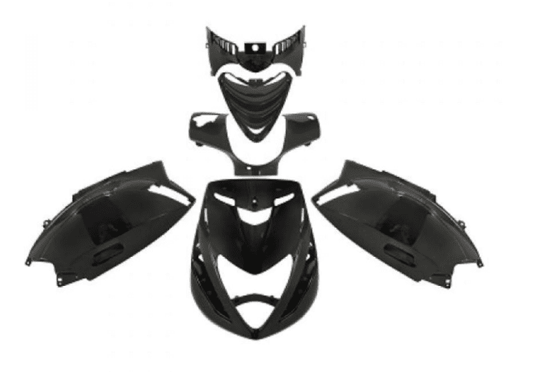366340 6-piece fairing kit black metal fairing piaggio zip 50 2t lc sp 2001-2014