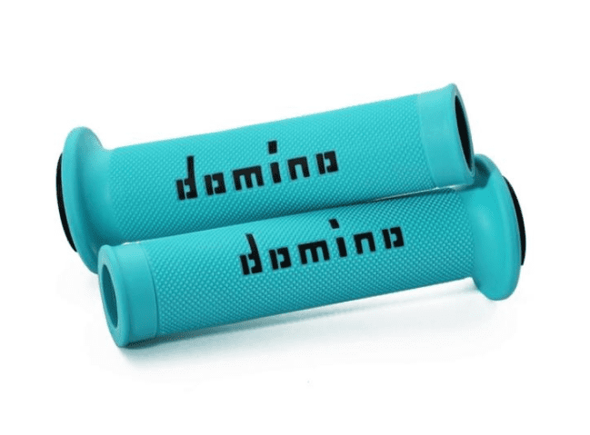 a01041c4080b7-0 pair of domino cyan/black road-racing grips