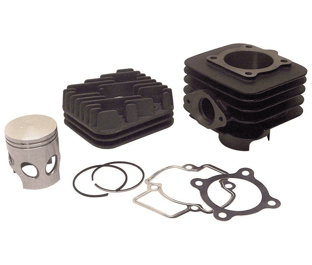 403390225 cylinder thermal group mandelli bcr cast iron piaggio-gilera d.47 mm, sp.12 double band - air 70cc with head