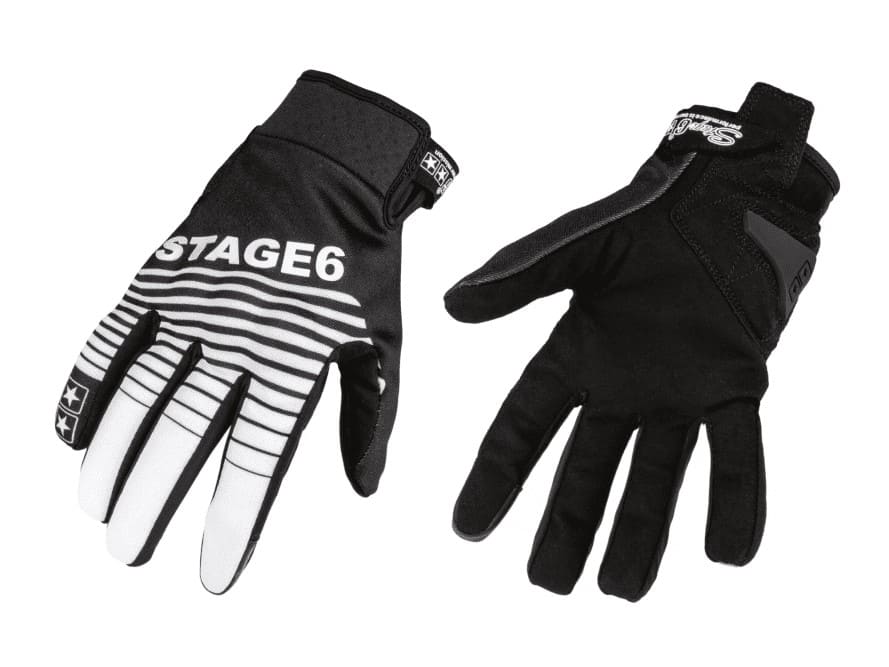 S6-0866 Guanti moto Stage6 Street pure Bianco / Nero, COD: S6-0866/S