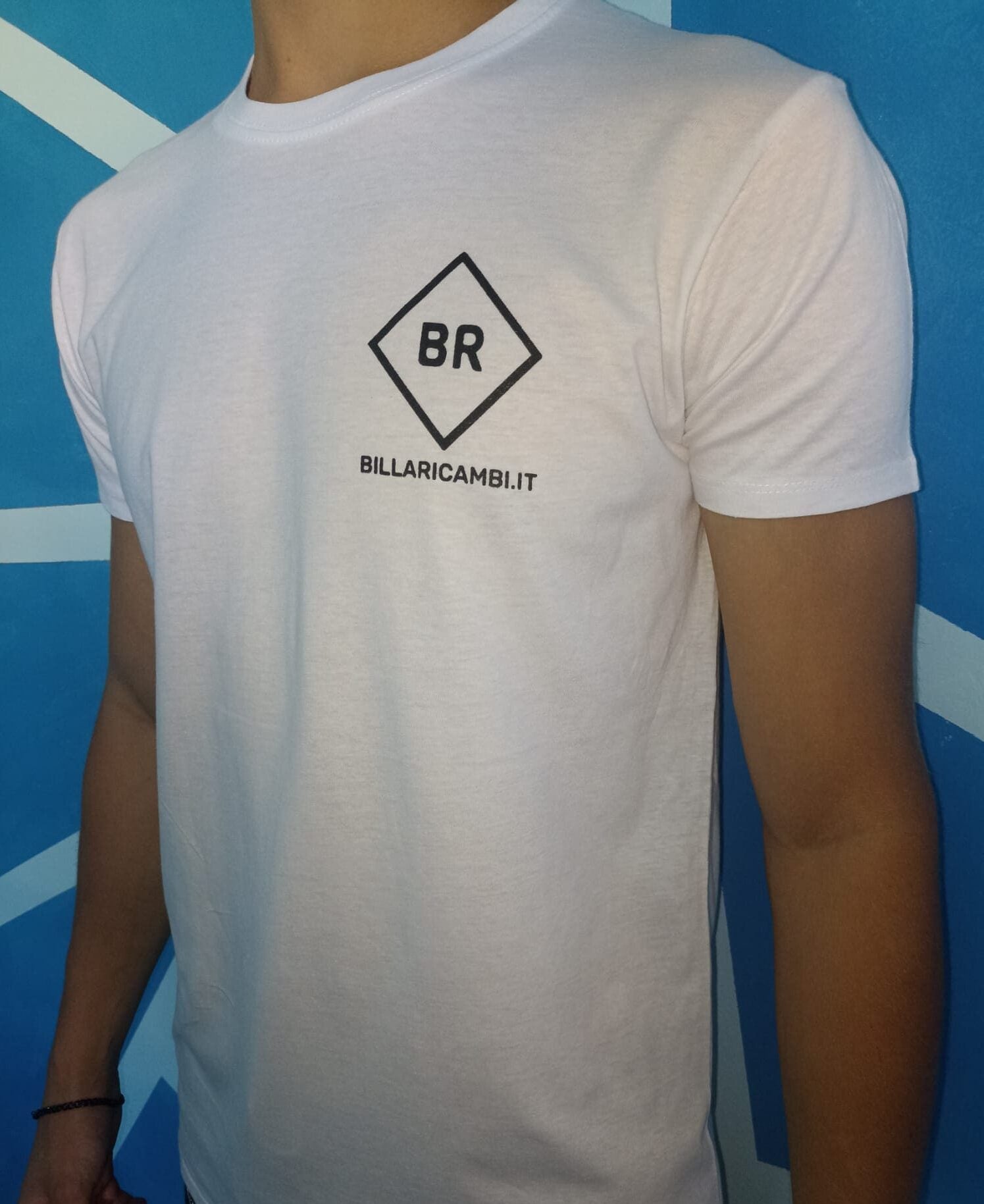 t-shirt men / women white with logo billaricambi.it