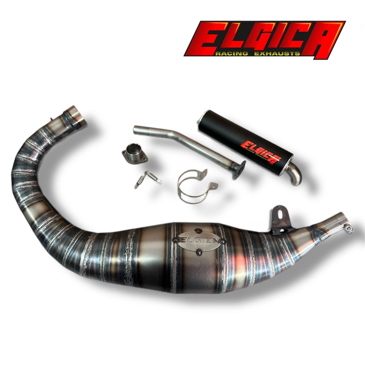 Marmitta Artigianale ELGICA per Aprilia RS 125 Silenziatore Nero