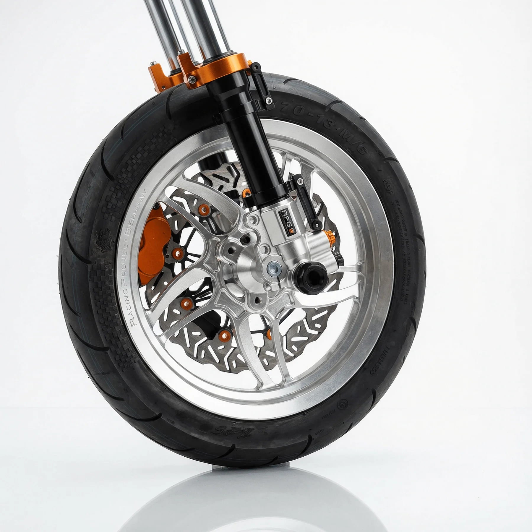 RPG Set Cerchi 13” CNC per Yamaha Aerox / MBK Nitro (Minarelli orizzontale) – Plug & Play + bulloni Titanio + coprimozzo RPG