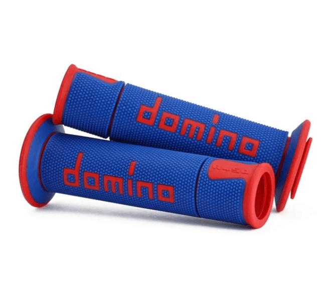 a45041c4248b7-0 pair of domino blue/red road-racing grips