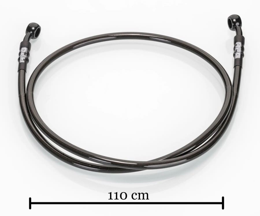 Tubo freno RPG Competition acciaio intrecciato universale - Nero - Lunghezza 110cm