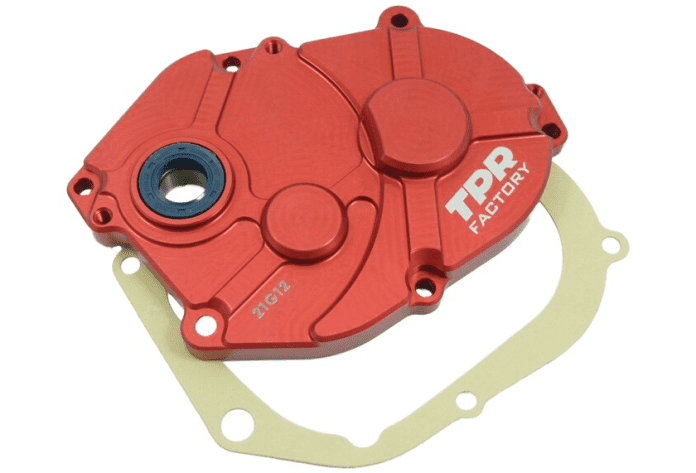 T99CSISM001 Coperchio ingranaggi TPR Factory alu CNC rosso Minarelli, COD: T99CSISM001