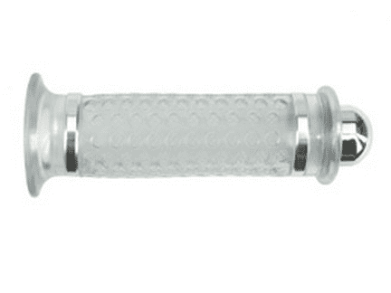 342827 pair of transparent dome knobs chrome terminal