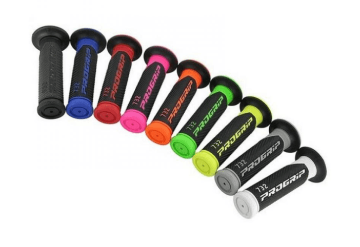 405402790 pair of progrip 732-299 scooter grips, fluorescent yellow/black, double density, without hole