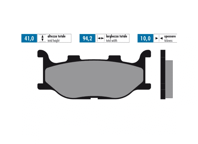 P174.2019 Pastiglie freno Polini sinterizzato Yamaha Tmax 500 2004 - 2007, COD: P174.2019