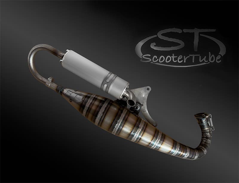 ST-70S exhaust for Piaggio TPR/MK2 70cc Airsal 70/77cc carbon cylinders - scooter tube