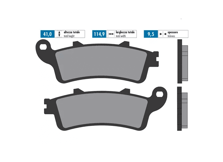 P174.2023 Pastiglie freno Polini sinterizzato Honda Forza 250, COD: P174.2023
