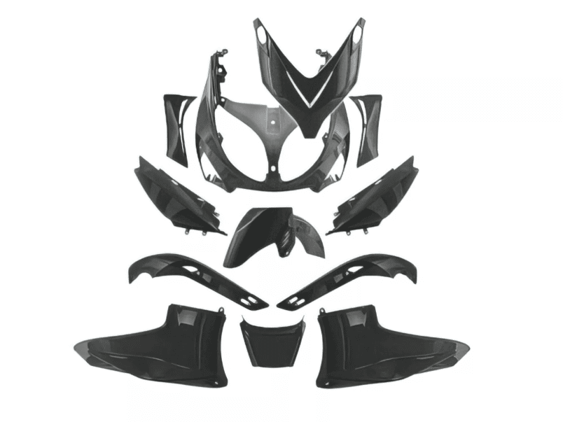 A367007 Fairing kit 12 pieces matt black Yamaha Tmax 500 2001 - 2007