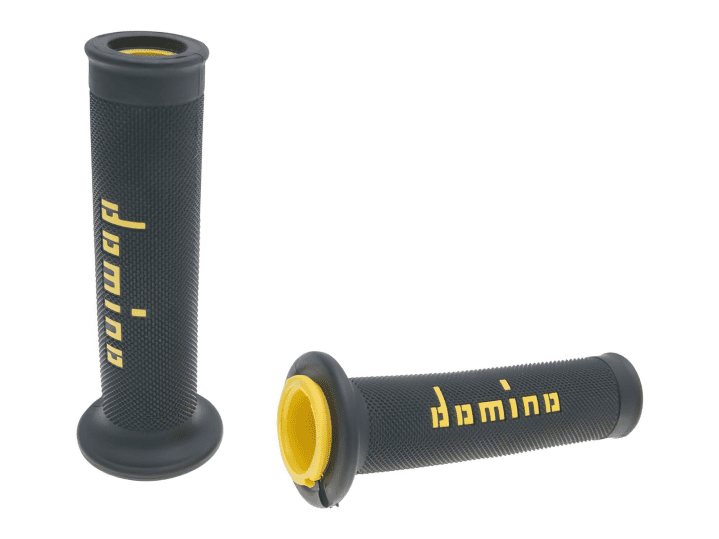 DOM37193RP Manopole Domino A010 On-Road nero / giallo (aperto), COD: DOM37193RP