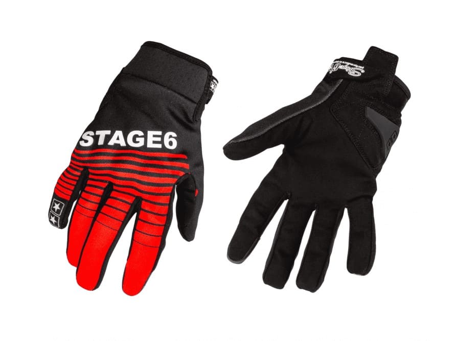S6-0864 Guanti moto Stage6 Street pure Rosso / Nero, COD: S6-0864/S