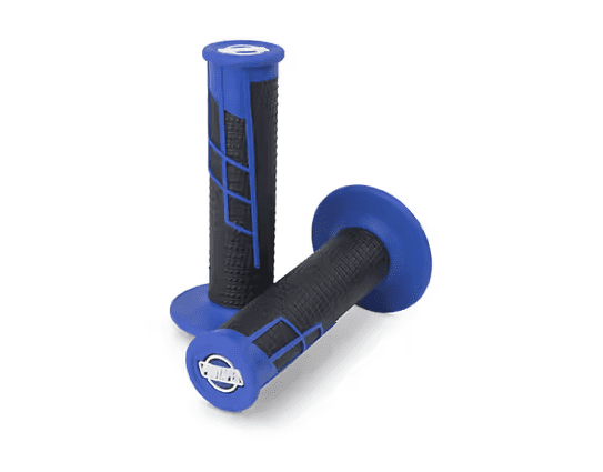 021663 clamp on 1/2 waffle grips for offroad blue/black