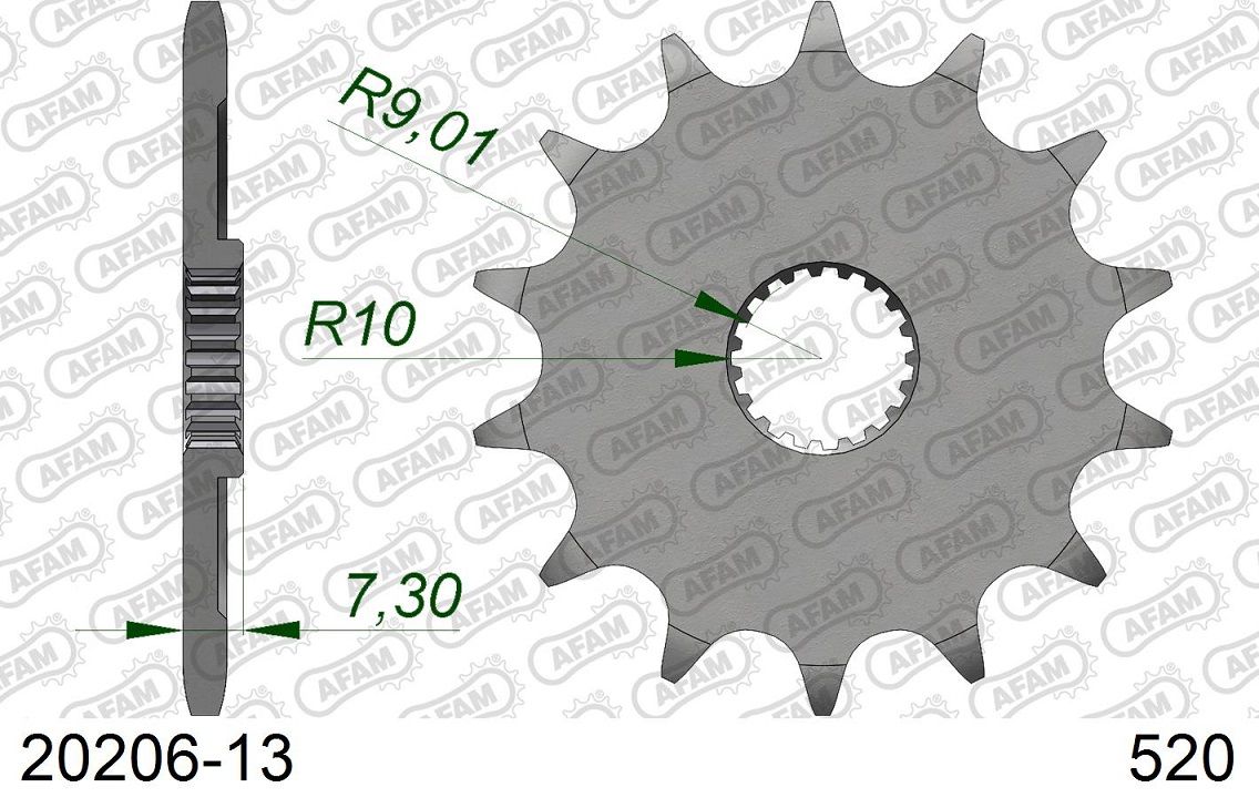 A20206.13 Pignone AFAM - 13 denti - CR 125 87-03