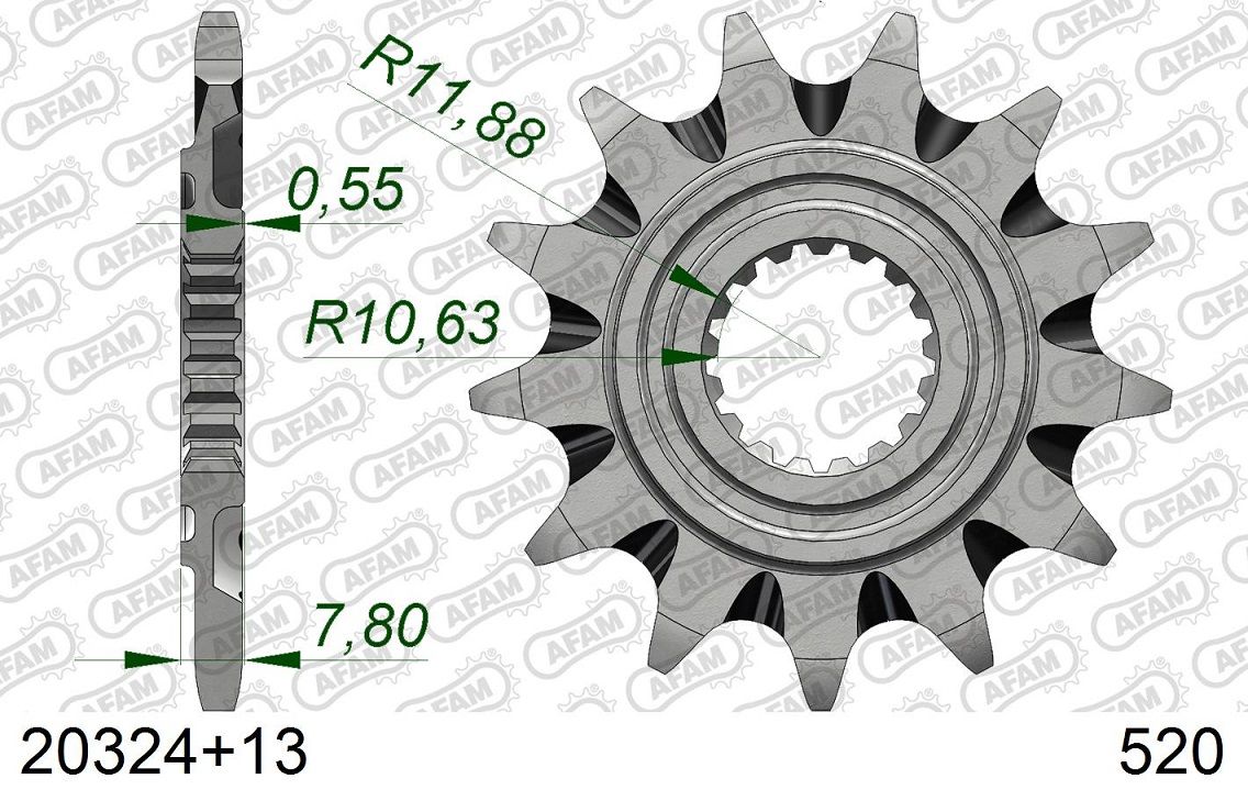 A20324.13SC Pignone AFAM autopulente - 13 denti - CRF 250 R/RX