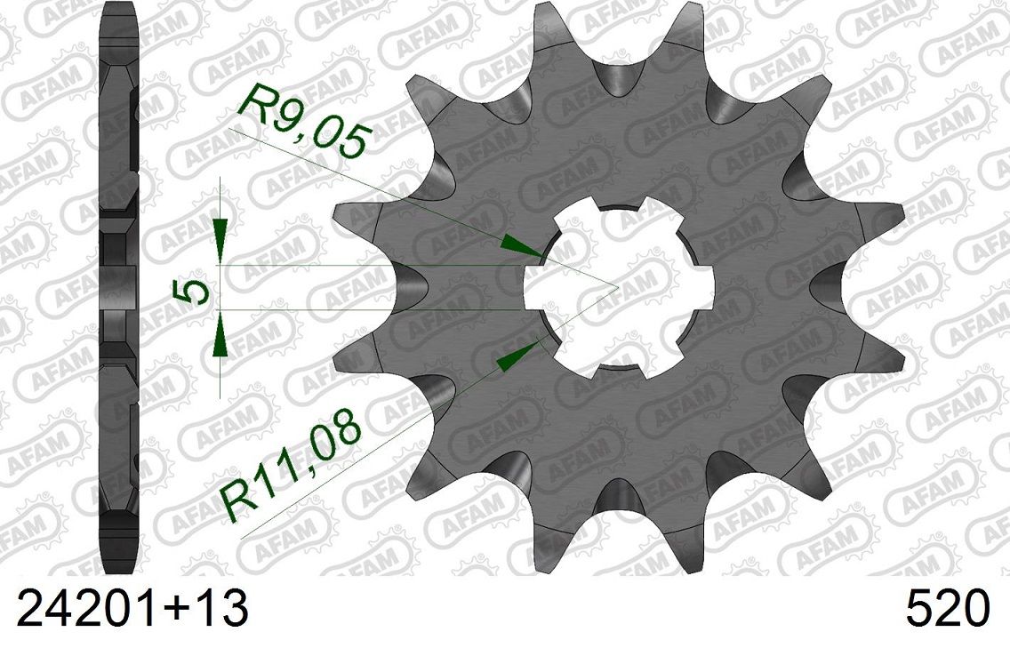 A24201.13SC Pignone AFAM autopulente - 13 denti - KZ 125 94-08
