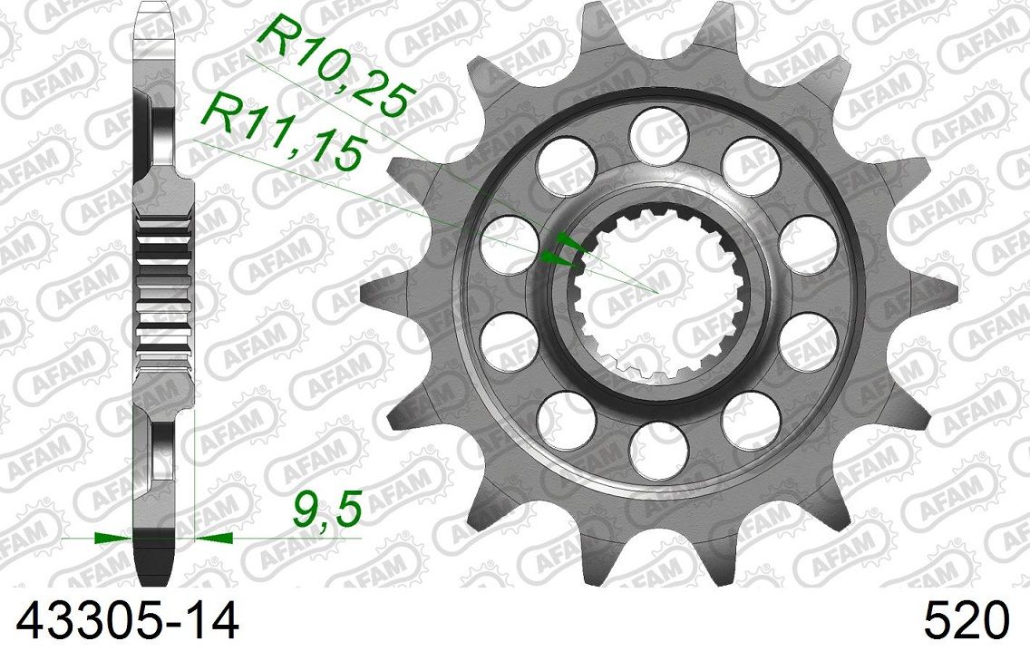A43305.14 Pignone AFAM - 14 denti - SHERCO 250/300