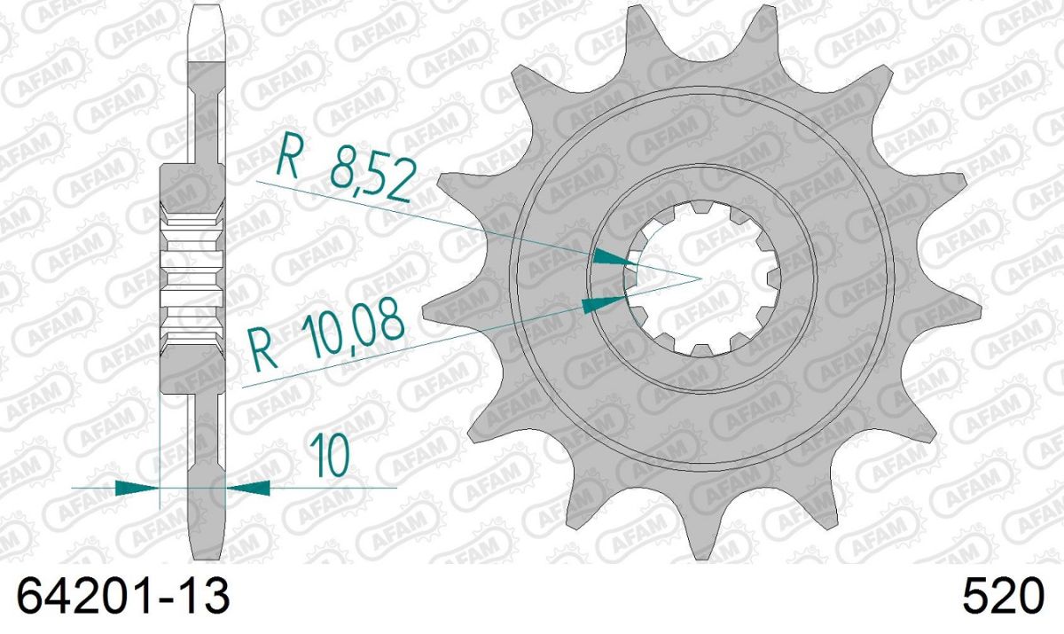 A64201.13 Pignone AFAM - 13 denti - HUSQVARNA 125