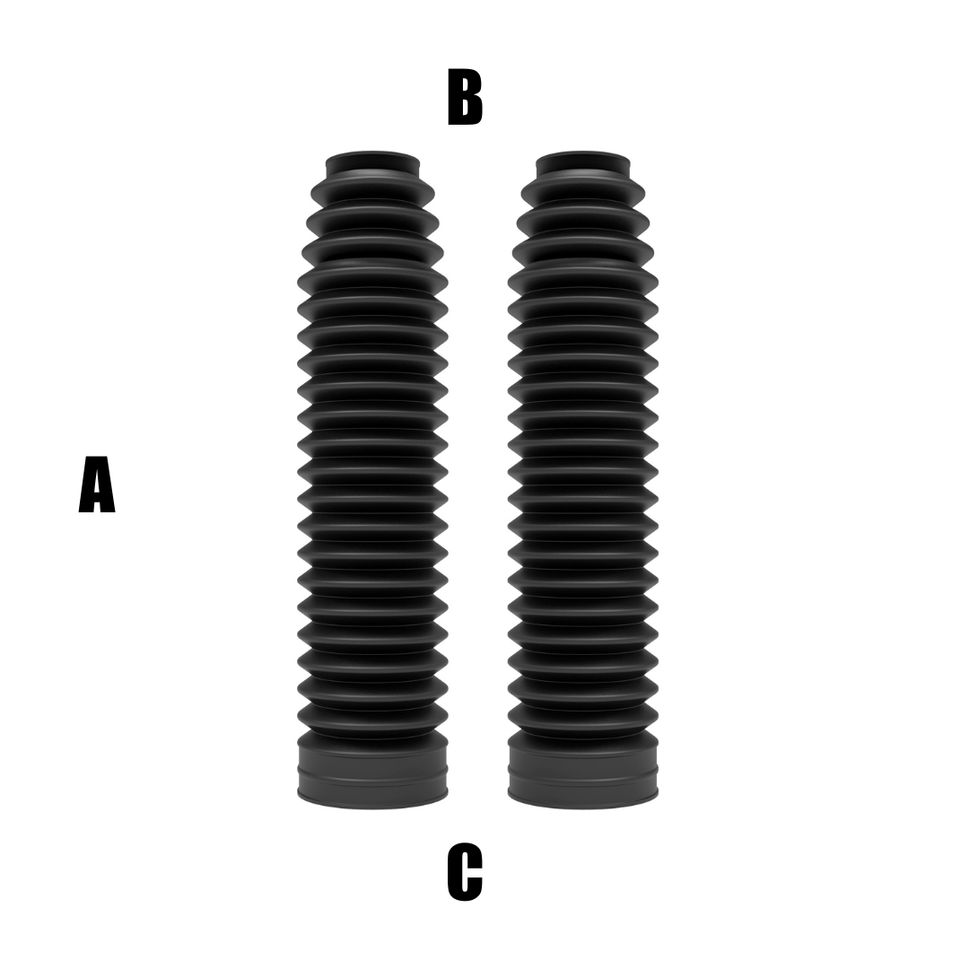 AP1722N Soffietti per forcelle ø32/60 - lunghezza 250 mm - nero