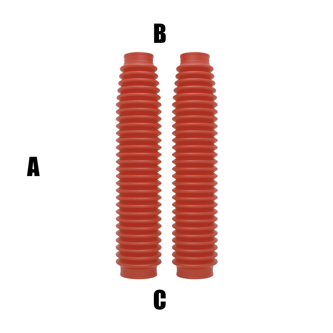 AP1733R Soffietti per forcelle ø41/58 - lunghezza 430 mm - rosso