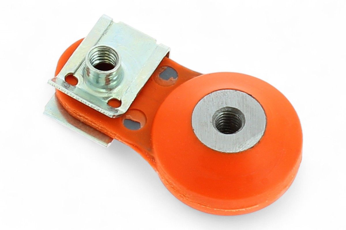 AV3406A Silent block alluminio e gomma arancione con clips, modello HUSQVARNA/KTM