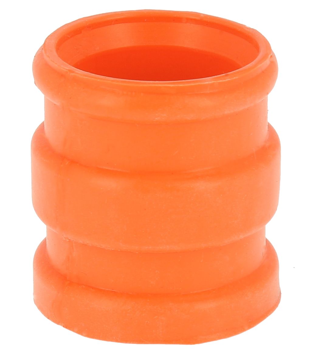 AV3408A Manicotto silenziatore in gomma arancione - ø interno 29mm da un lato/30mm dall'altro, lunghezza 45mm