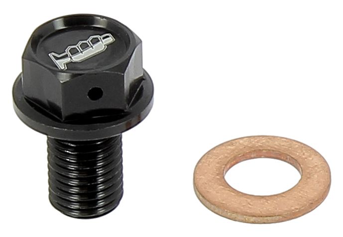 AV3442N Tappo drenaggio olio con inserto magnetico M10 x 15mm passo 1,25 - FANTIC YAMAHA - Nero
