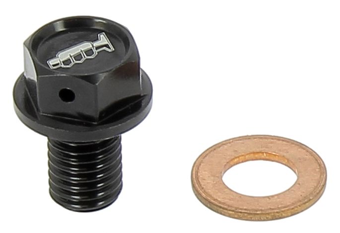 AV3443N Tappo drenaggio olio con inserto magnetico M10 x 15mm passo 1,50 - KAWASAKI - Nero