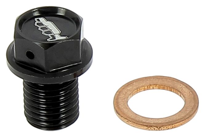 AV3445N Tappo drenaggio olio con inserto magnetico M12 x 15mm passo 1,50 - FANTIC HONDA YAMAHA - Nero