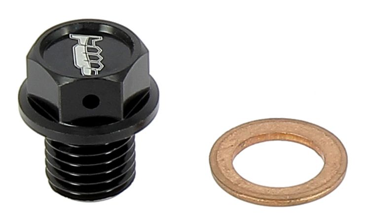 AV3446N Tappo drenaggio olio con inserto magnetico M12 x 12mm passo 1,50 - GASGAS HUSQVARNA KTM - Nero