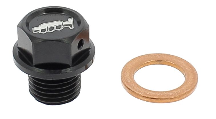 AV3447N Tappo drenaggio olio con inserto magnetico M12 x 10mm passo 1,25 - SUZUKI - Nero