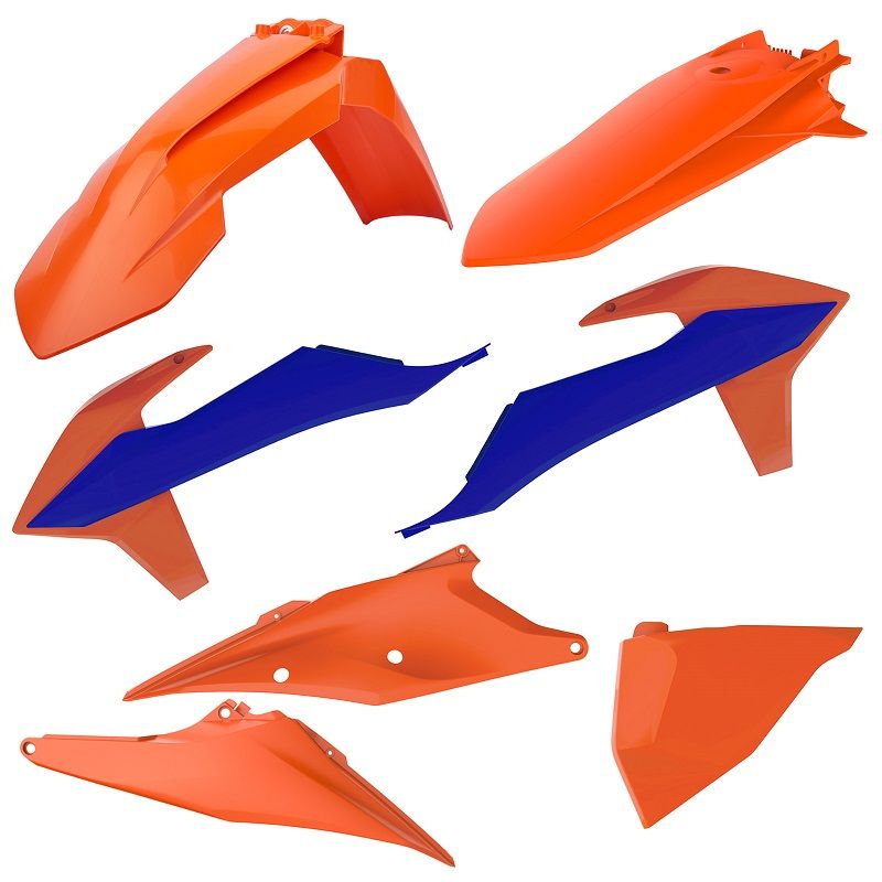 CM91243 Kit plastiche KTM Arancione16/Blu