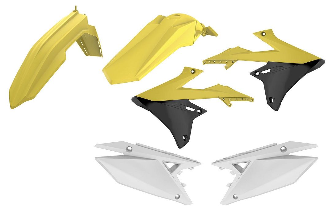 CM91272 Kit plastiche SUZUKI Giallo rm01/Bianco