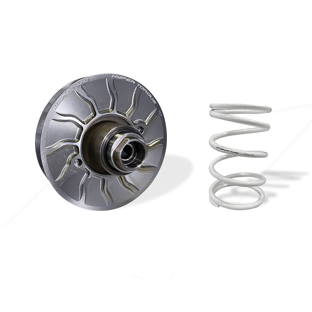 Correttore di coppia CNC in Ergal Hyper Torque 134mm Piaggio + Molla Bianca 32Kg 70-100cc