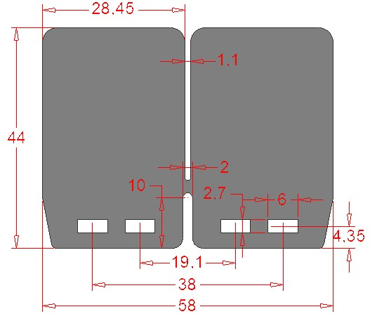 CRV1054 Lamelle CARBONO RACING per V-Force4 (4 pz)